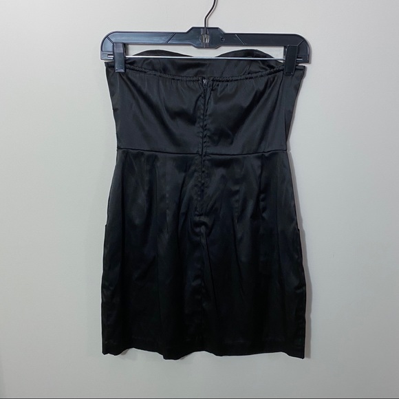 Black Satin Forever 21 Mini Dress - Picture 2 of 7